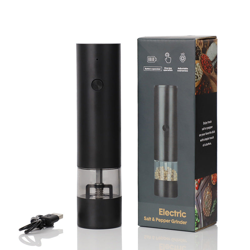 Electric Salt and Pepper Grinder Set - Rechargeable with Charging Base