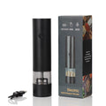 Electric Salt and Pepper Grinder Set - Rechargeable with Charging Base